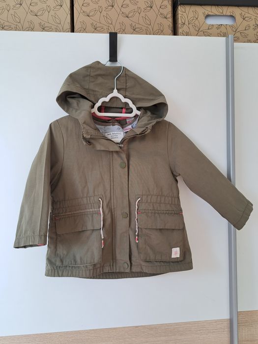 Zara kurtka wiosenna dziewczęca parka 86/92 khaki wiosna lato