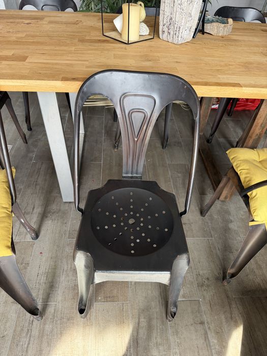 Krzesla stalowe loftowe noweczesne loft 8 sztuk