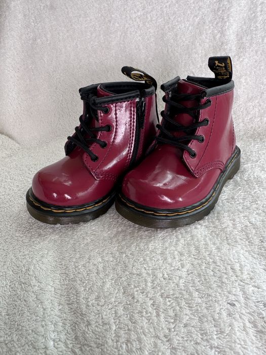 Ботинки сапоги dr. Martens 20p вишневые кожа