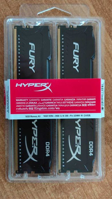 Pamięć RAM HyperX Fury 16GB 2x8GB DDR4 2666MHz CL16 1.2V