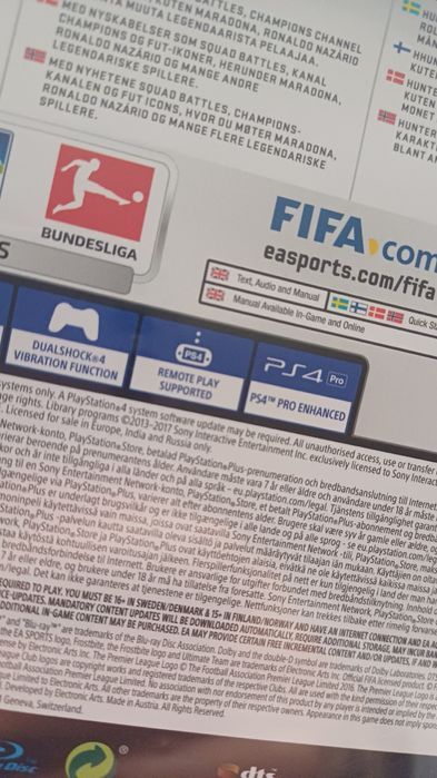 Fifa 18 ps4  gra