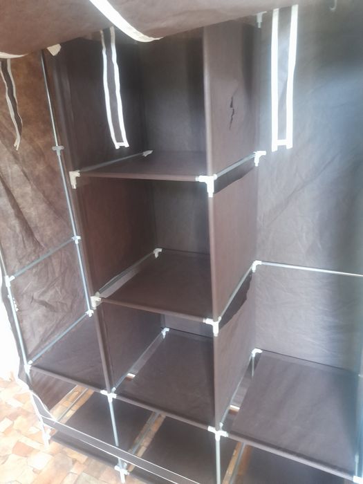 Трёхстворчатый разборный переносной матерчатый шкаф на металлокаркасе