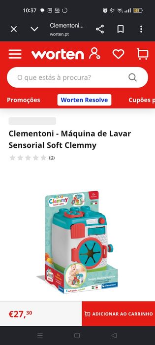 Máquina de Lavar Sensorial Soft Clemmyi