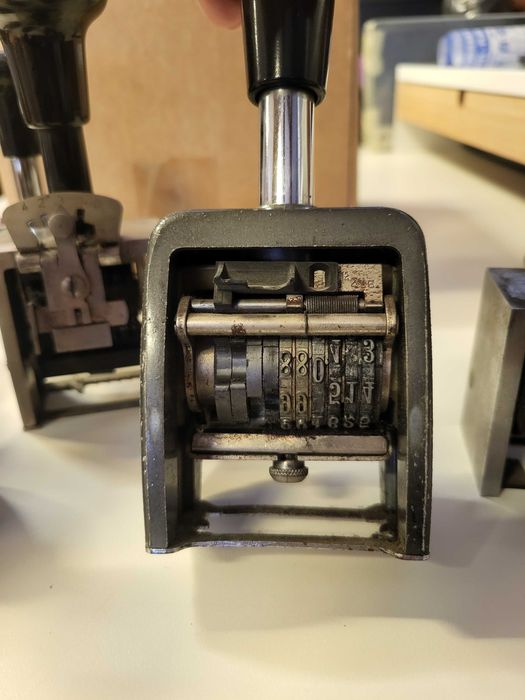 Lote Numeradores Automáticos Mecânicos Vintage – vários modelos