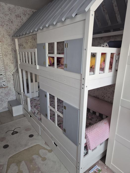 Łóżeczko domek piętrowe