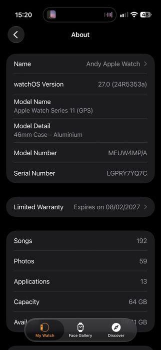 Apple Watch Series 11 46 mm Jet Black WiFi
