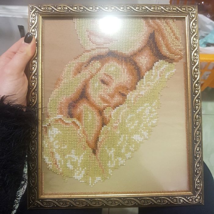 Картина вишита бісером МАМА І ДИТИНА