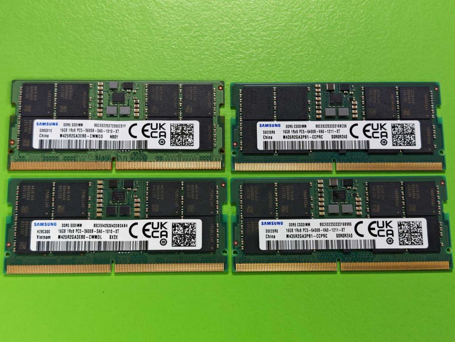 Пам'ять DDR5 16Gb 5600MHz та 6400Mhz SO-DIMM, Samsung RAM ДДР5 16Гб