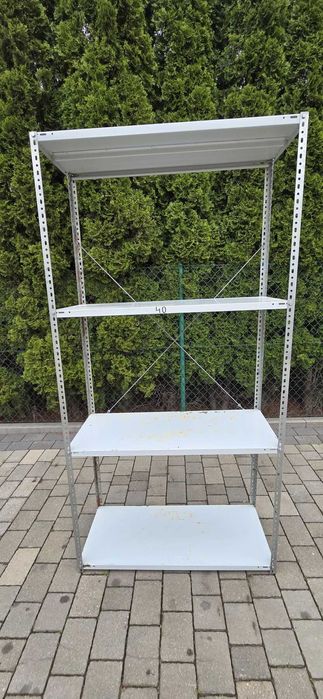 Regał skręcany wolnostojący metalowy półka 40x100cm / 200cm wys4 półki