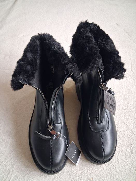 Czarne botki śniegowce Next Forever Comfort  41