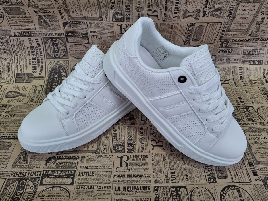 BOKAI фірмові чоловічі білі кеди кросівки белые мужские кеды кроссовки