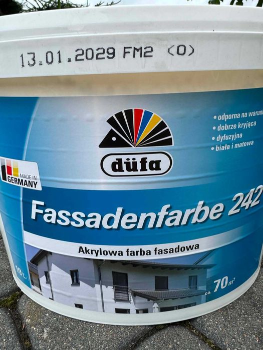 Farba dufa Fassadenfarbe 242  10l biała