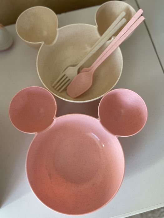 Дитячий силіконовий екопосуд з Мікі