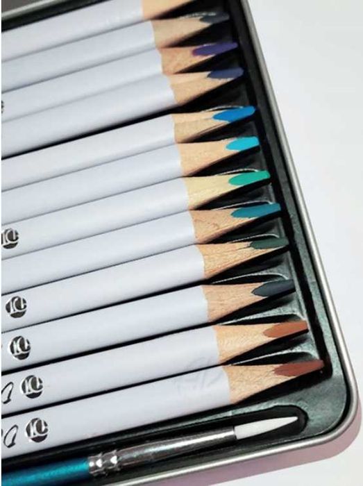 DécoTime Kredki AKWARELOWE w puszce Monochromatyczny 12 kol+pędzel