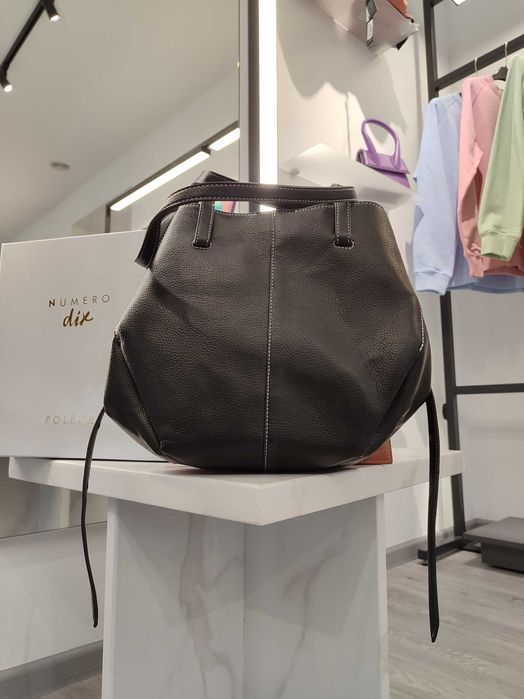 Сумка Polene Cyme Mini Edition Textured Black