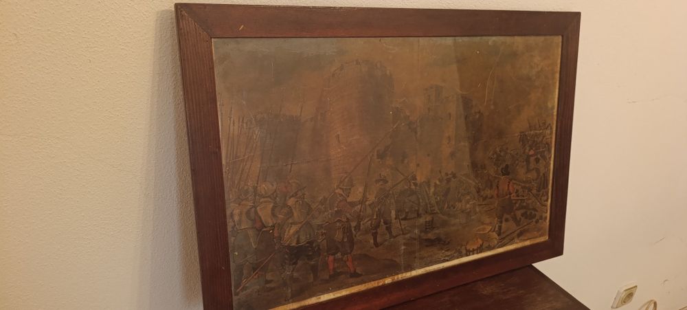 Quadro antigo em madeira