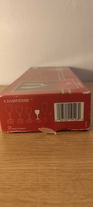 cristal arques - conjunto de 6 taças de licor  18 cl modelo dampierre