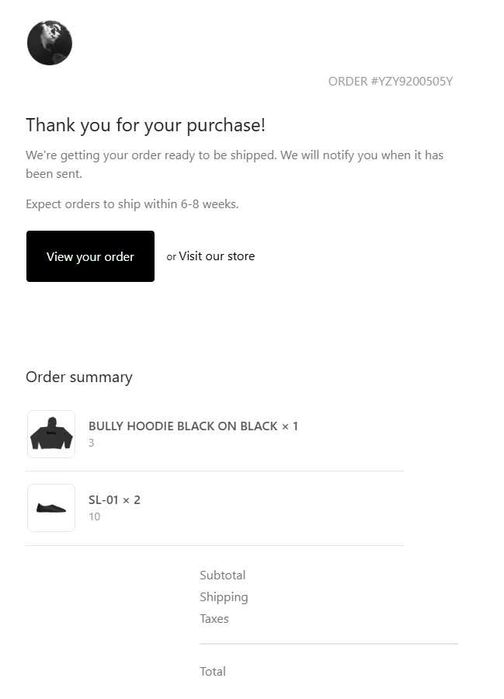 YZY BULLY BLACK bluza Kanye West Yeezy ROZMIAR 3 (XL-XXL)