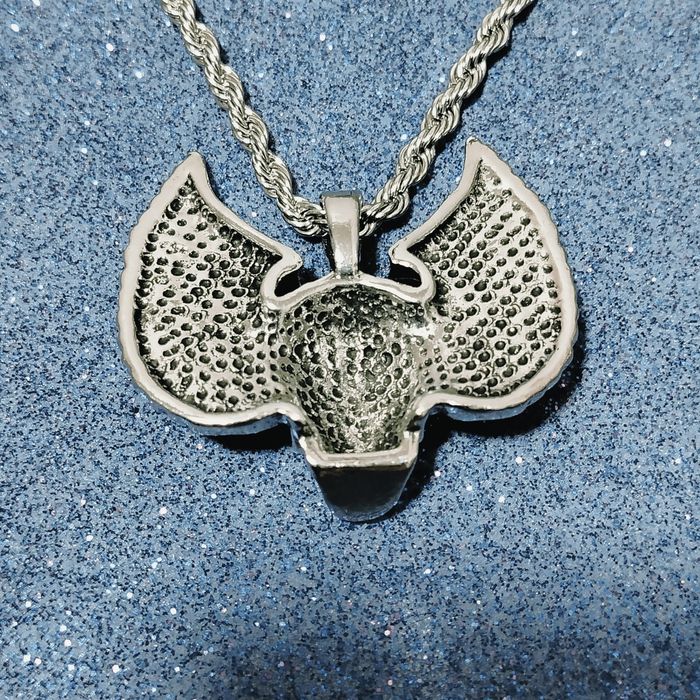 Брутальный кулон Крылатый Череп, цепочка - канат 60см