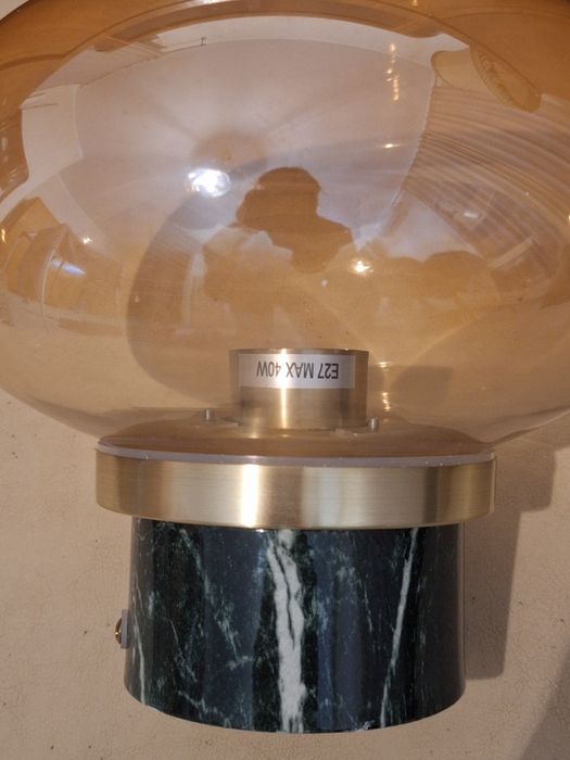 Lampa sufitowa kula, marmur