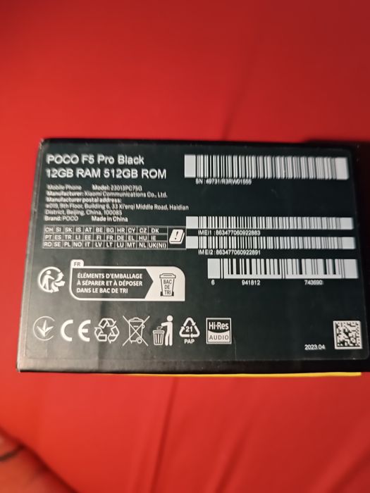 POCO F 5Pro 5G 12/512 повний комплект цена край