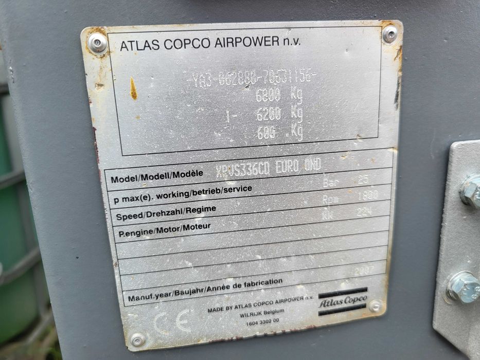 Kompresor ATLAS COPCO XRVS 336 CD, 25 bar, 20m3/min