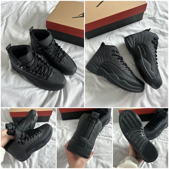 р36-45 Кросівки Air Jordan 12 Retro Black White Red