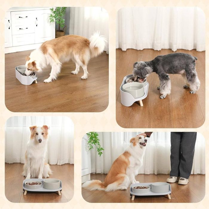 2 шт. Набір керамічних мисок для собак 37х11 см PTOBER