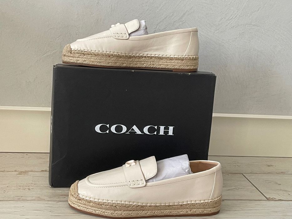 COACH Camilla Leather Espadrille. Роскошные эспадрильи кожа р 39,5