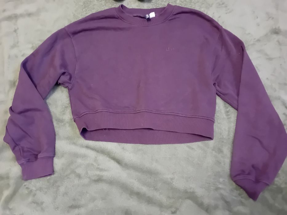 #H&M bluza fioletowa brązowa top
