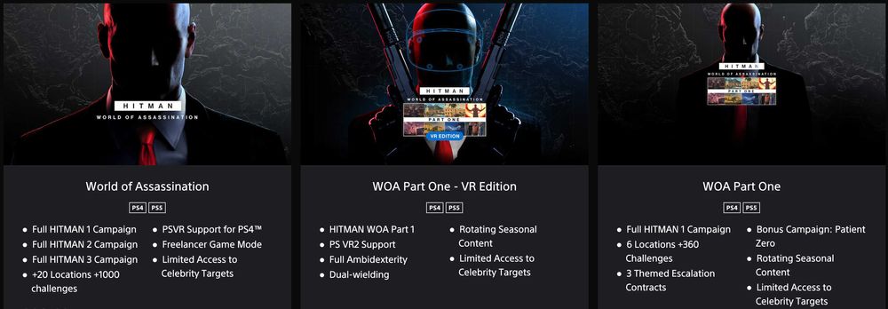 HITMAN World of Assassination PS4/PS5 PSVR2 Акаунт VR Access Deluxe