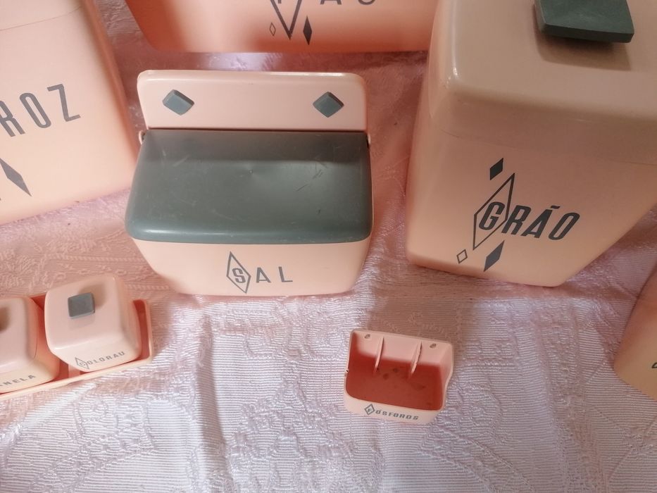 Conjunto vintage de caixas cozinha