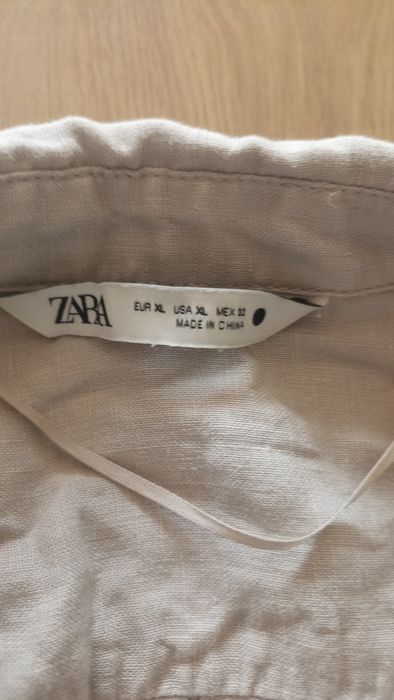 Lniana bluzka koszula oversize Zara rozmiar XL