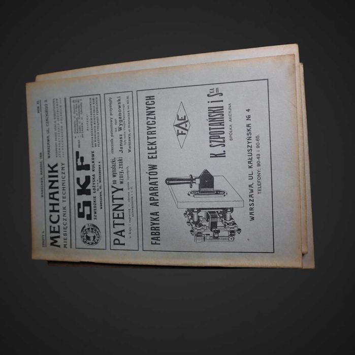 Mechanik Miesięcznik przedwojenny  1929 r  j5/011268