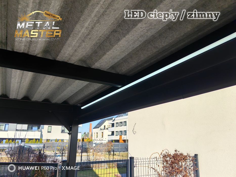 Carport Wiata 3x6 GRUBA Stalowa Producent Świdnica /LED/ Ocynk