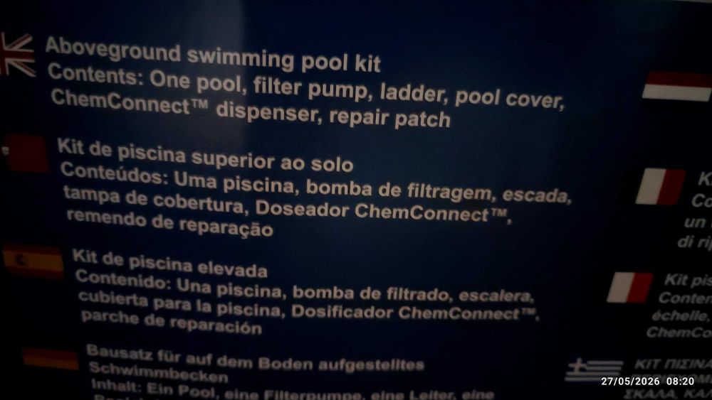 Piscina Nova bestway power steel 6,4m x 2,47m altura 1,32m  negociável