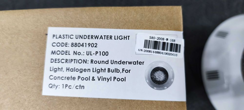 Lampy basenowe halogenowe 12V 75W  UL-P100 sztuk 6