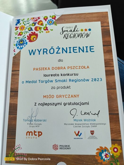 Miód gryczany najlepszy w województwie Świętokrzyskim