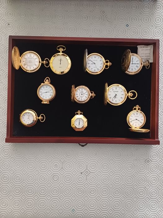 Coleção de 30 relógios de bolso
