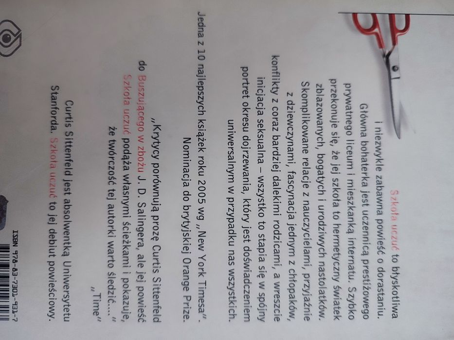 "Szkoła uczuć" C. Sittenfeld