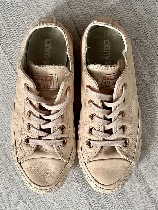 Converse skorzane rozmiar 35 pudrowy roz