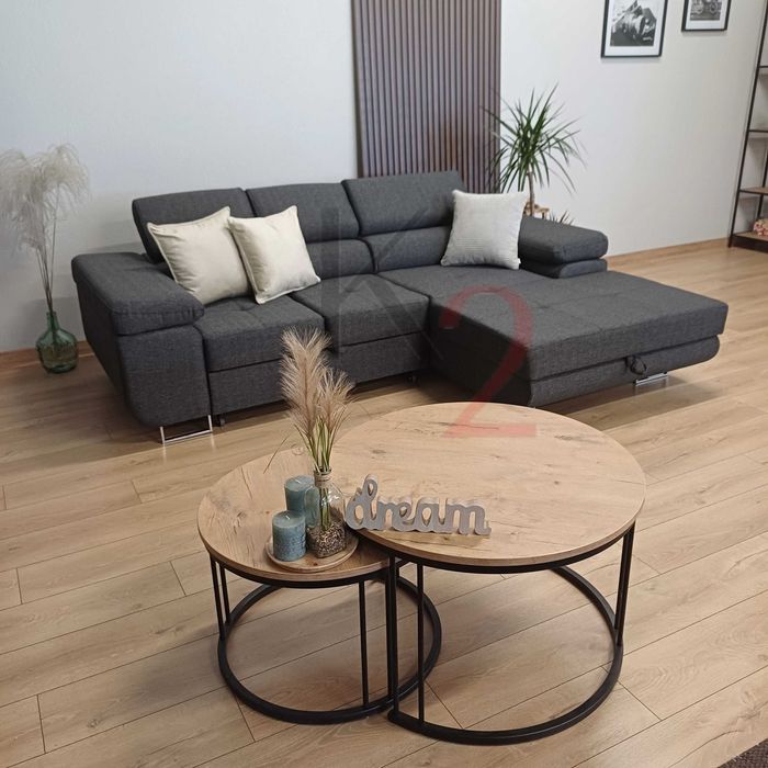 Narożnik ALEX MINI, kanapa rogówka USB rozkładana do salonu +gratis