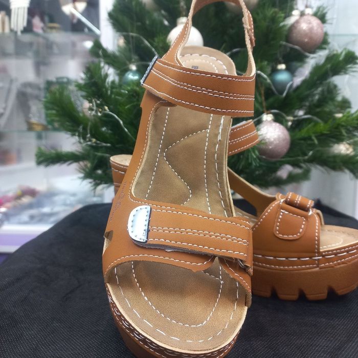 Босоножки из экокожи с натуральной стелькой