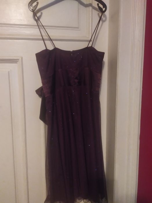 Sukienka śliwkowa piękna ,wesele, rozm40-42