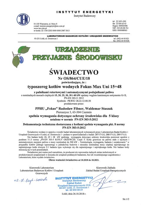 Kocioł piec Fokus Max-Uni 15kW (15 - 50 kW) TRANSPORT GRATIS