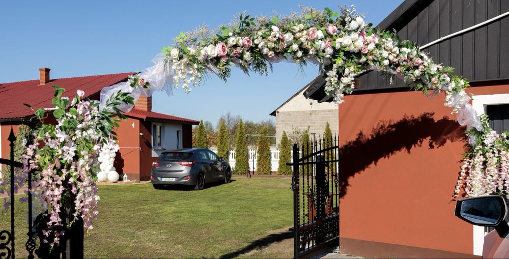 Korona ślubna z kwiatów