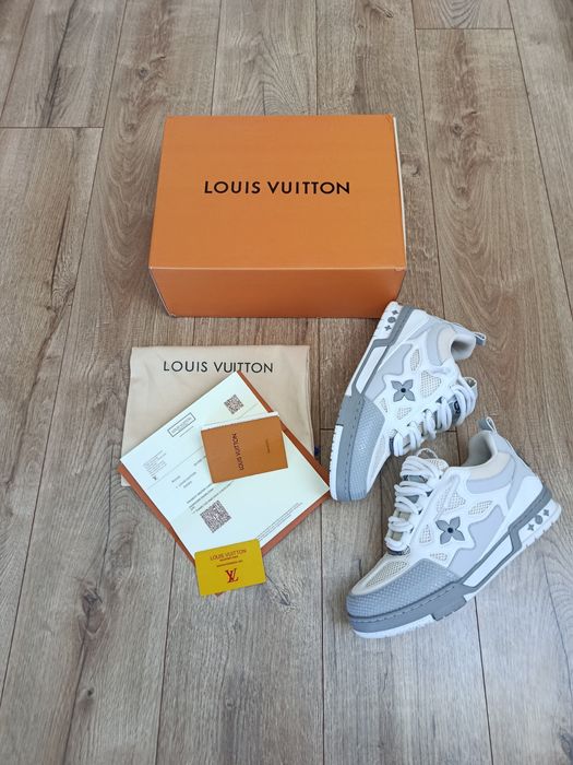 Buty lv szaro-białe