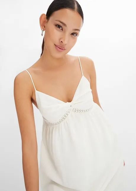 B.P.C sukienka plażowa krótka śmietankowa urocza r.44