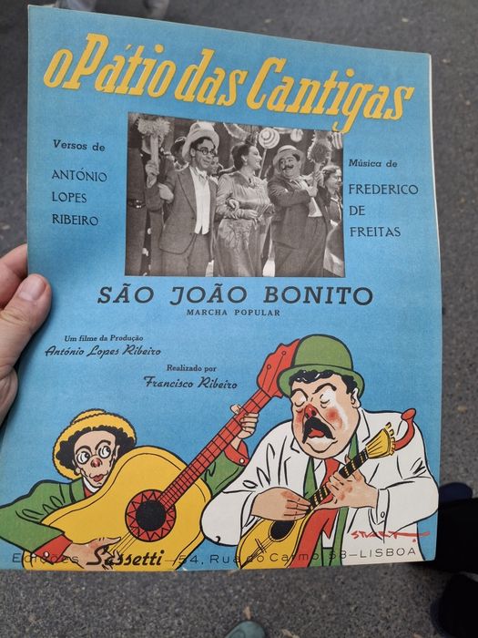 Stuart Carvalhais rara partitura filme português Pátio  Cantigas