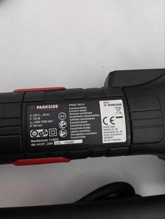 Ексцентрикова шліфувальна машина parkside PPEXS 750 A1, шліфмашинка